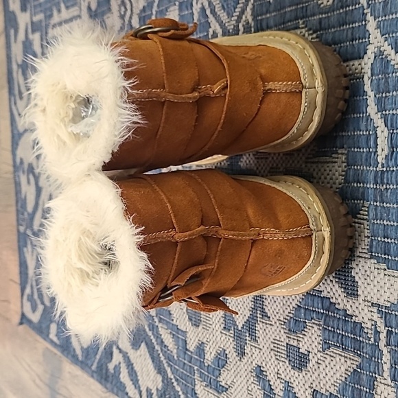 Sorel Womens Tootega Tan Suede Round Toe Ankle Winter Boots sz 6, 5.5, 5 - Picture 5 of 14